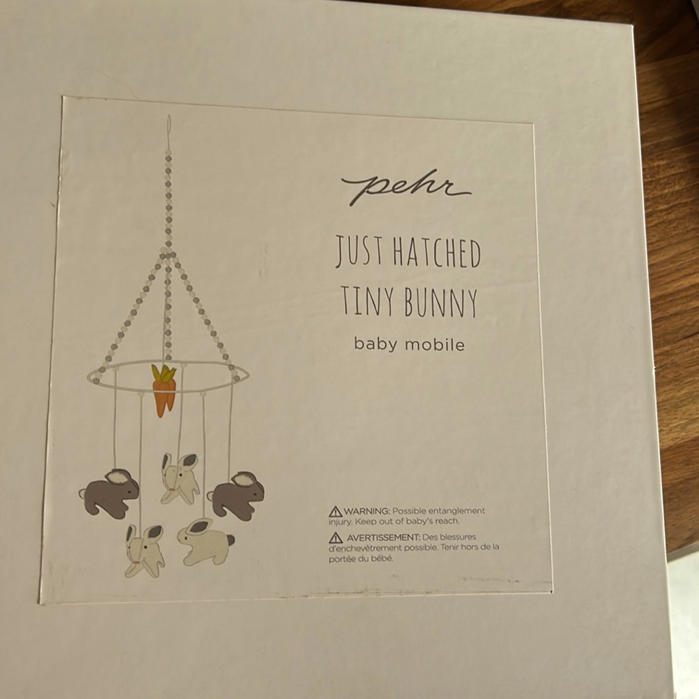 NIB Pehr Just hatched tiny bunny baby mobile